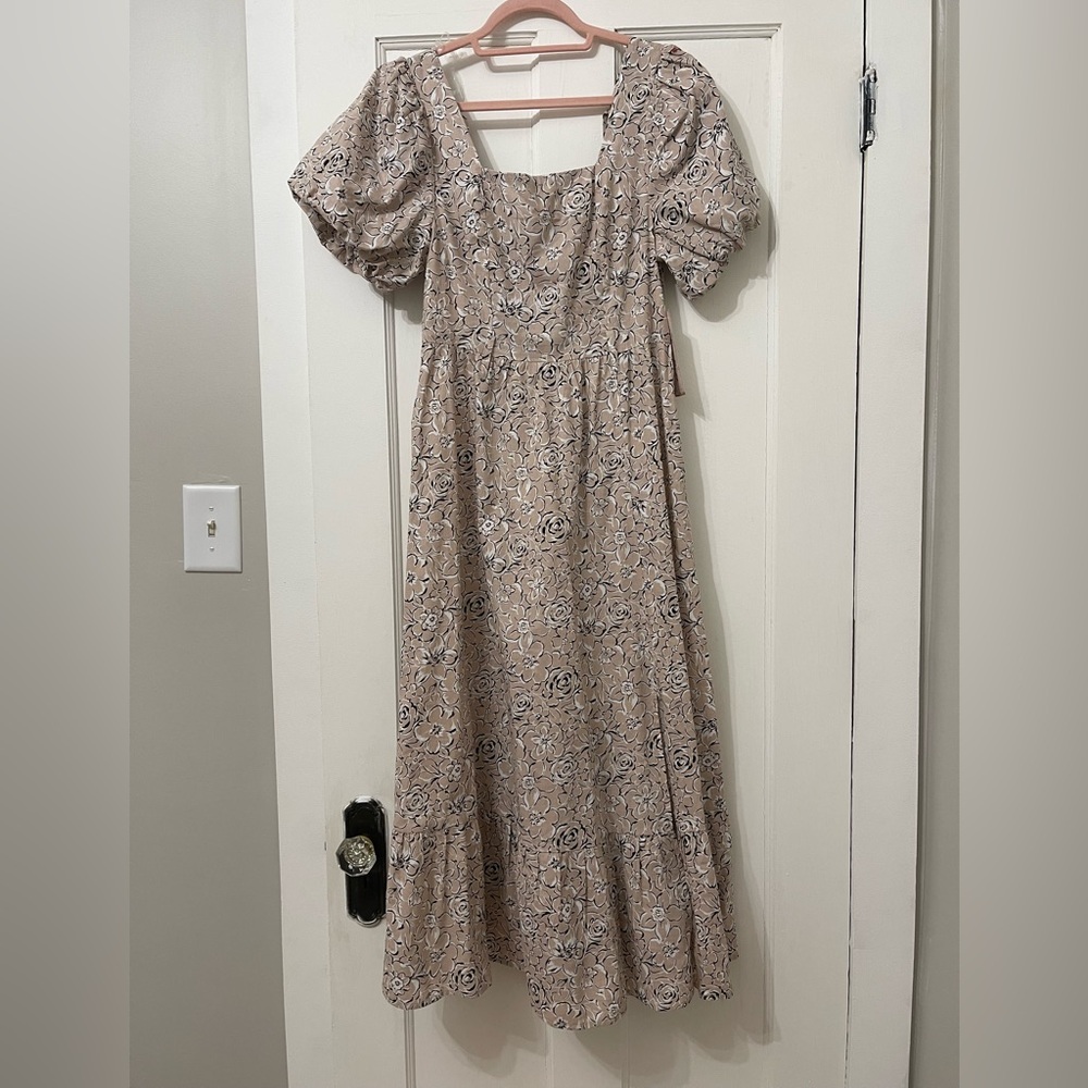 Chic Long Sleeve Floral Dress